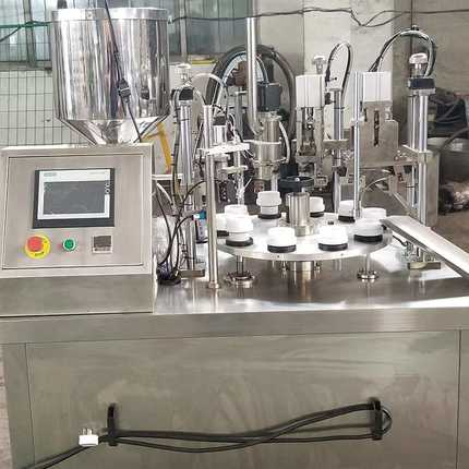 厂家销售高粘度物料灌装封尾机全自动化妆品膏体不锈钢灌装封尾机