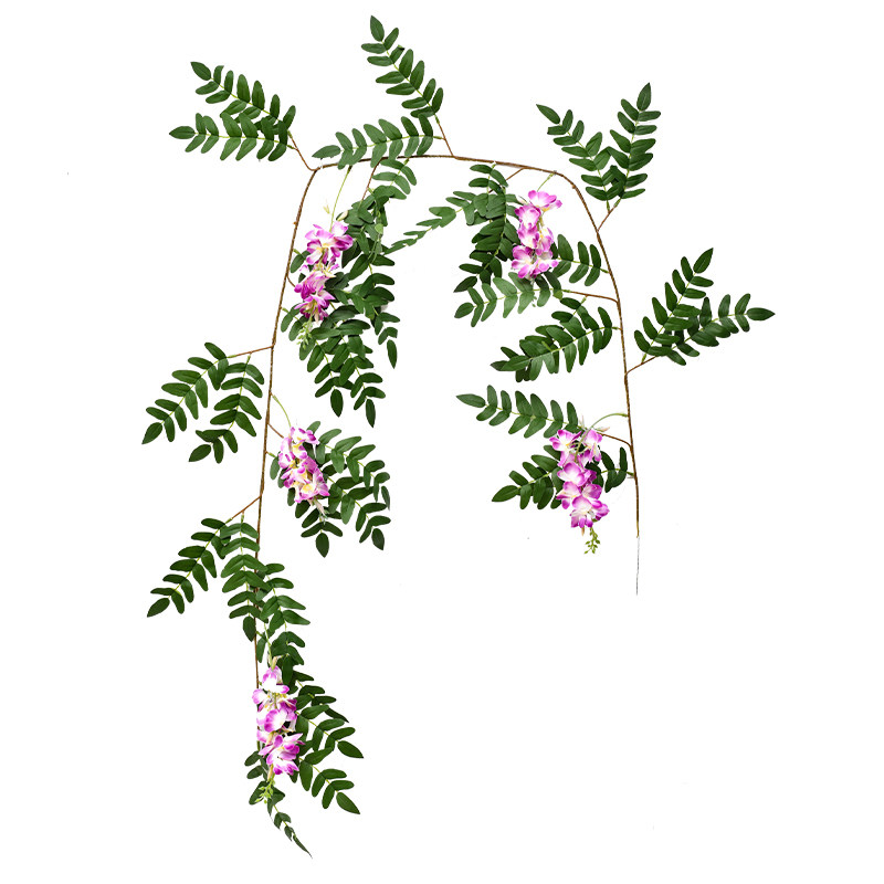 仿真紫藤花假花藤条管道装饰遮挡