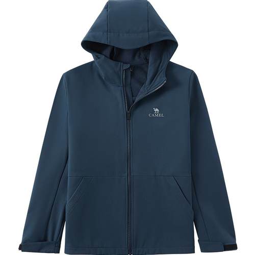 骆驼户外软壳衣夹克男装2025年秋冬季防泼水防风夹克薄绒风衣外套