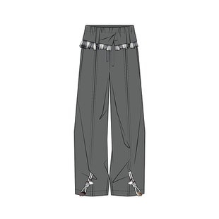 丿未PUREVENUS绳结吊坠花边两穿超好看羊毛阔腿裤女2025新款秋冬