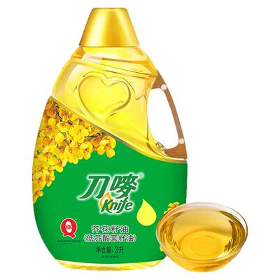 刀唛/Knife芥花籽油3L*2瓶装菜籽油物理压榨家用食用植物油