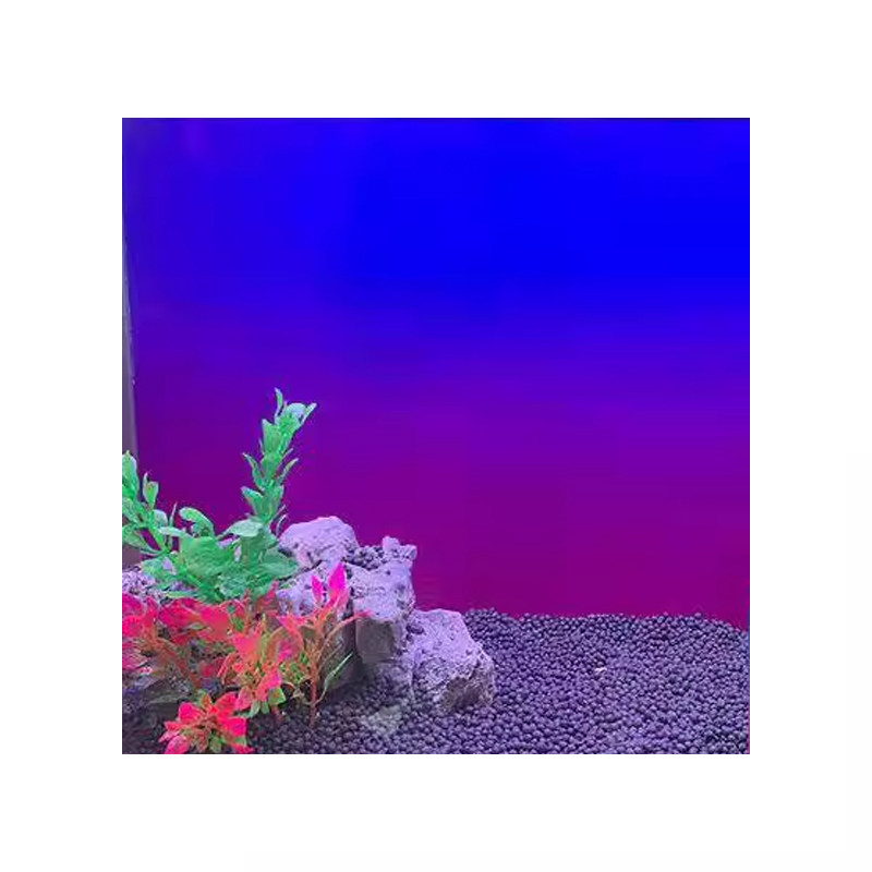 蓝粉渐变贴纸鱼缸超白缸