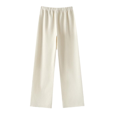 阔腿直筒裤MOP新款竖条纹休闲裤