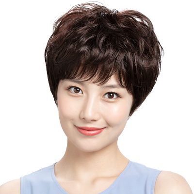 全真发全头套送妈妈中老年款自然