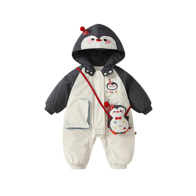 英国NEXT SKK婴儿冬季加厚保暖连体衣棉服男女宝宝可爱冲锋衣外套