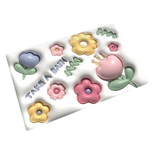 3d立体膨胀硅藻泥速干软地垫浴室门口吸水防滑脚垫卫生间防滑垫子