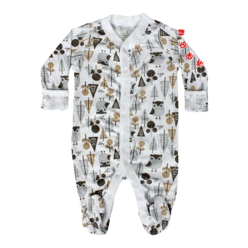 正品美国老海军Old Navy猫头鹰婴幼儿连体衣长款包屁爬服纯棉哈衣
