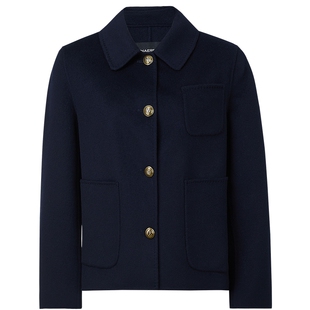 NAERSI/娜尔思羊毛混纺毛呢外套立体剪裁廓形2025年冬季新款大衣