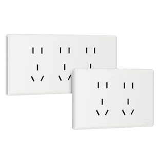 德力西118型开关插座家用超薄暗装墙壁六孔九孔十五孔二十孔cd696