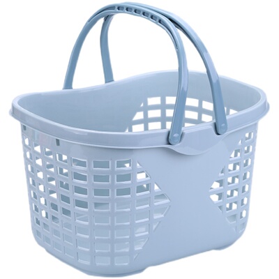 超市购物篮手提篮大号ktv啤酒框 医用小药篮收纳筐塑料菜篮子加厚