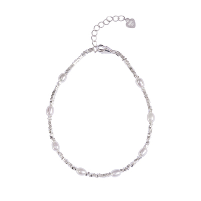 满天星天然小珍珠s925纯银手链