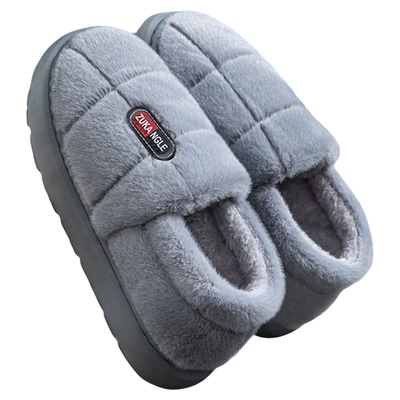 包跟棉拖鞋男士大码冬季2025新款室内家居厚底保暖加绒毛棉鞋女款