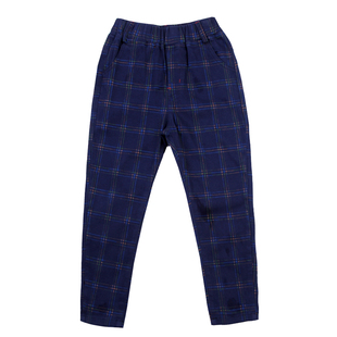 斯潘古尔男童格子休闲裤2025秋新款英伦时尚中大童偏修身儿童裤子