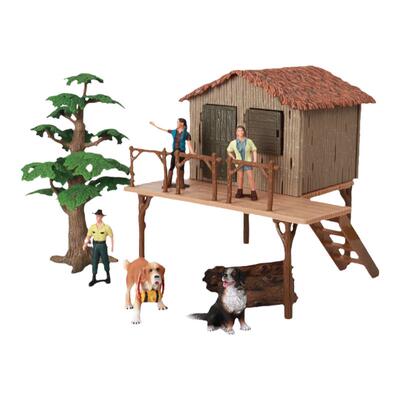 玛奇乐仿真农场房屋玩具动物模型