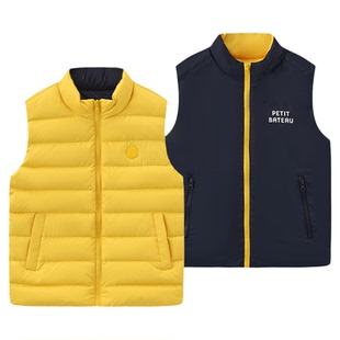 【2025秋冬】Petitbateau小帆船儿童双面穿羽绒马甲A0GEG