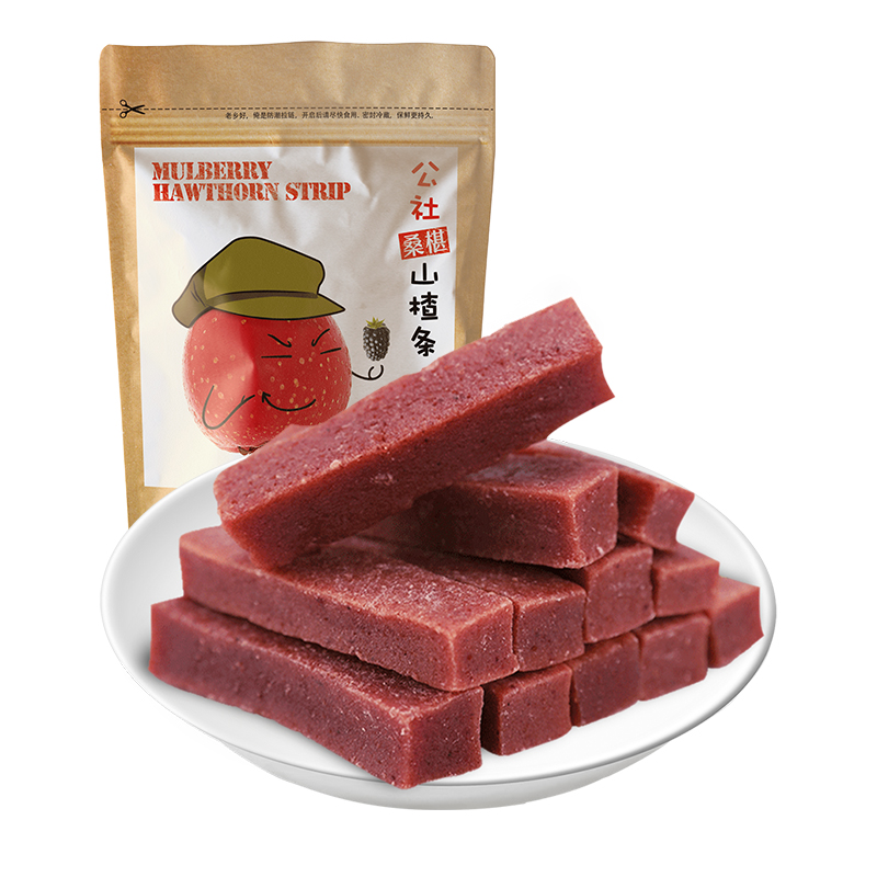 沂蒙公社桑葚山楂條280gx4袋兒童純山東特產(chǎn)添加天然鮮山楂無糖精