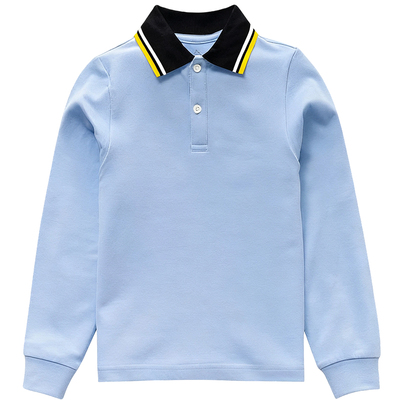 男童长袖t恤春秋女童polo衫儿童大童打底衫中小学生校服内搭