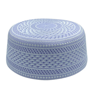 礼拜帽男士帽子新款夏季网孔回民网眼2023回回帽子男沙特平顶帽