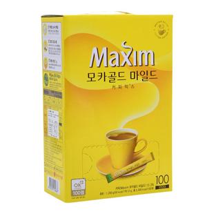 麦馨咖啡韩国进口Maxim100条装三合一学生提神装速溶咖啡粉摩卡