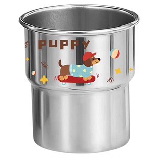 甄义堂宝宝刷牙杯304不锈钢抗菌防潮防霉儿童刷口杯宿舍情侣洗漱