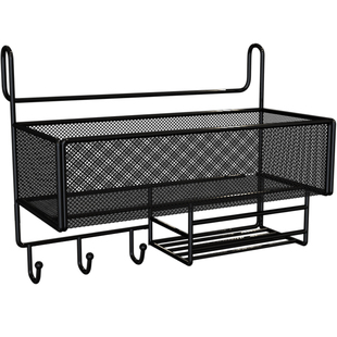 宿舍床边挂篮床头置物架免打孔大学生上铺零食寝室收纳篮神器
