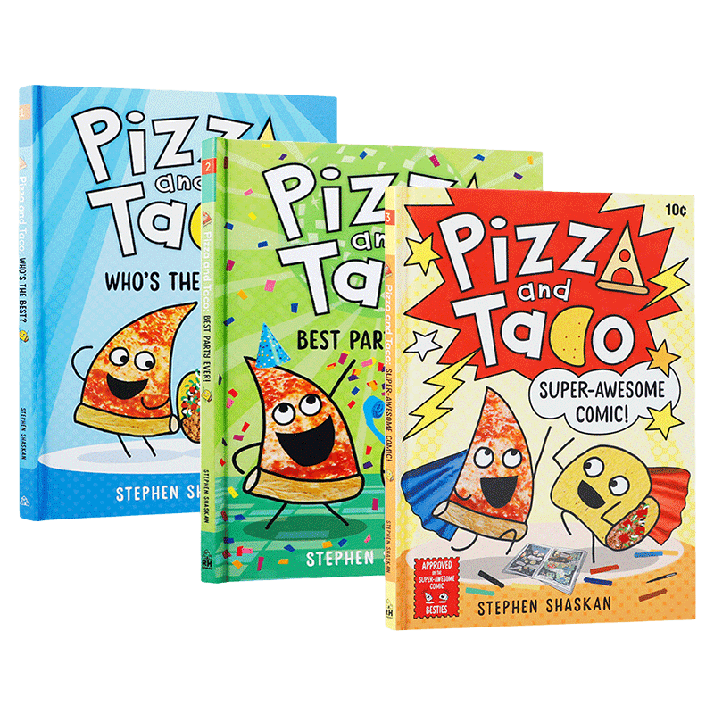 英文原版披萨饼与玉米片系列3册