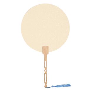 燃灯创意银杏团扇文创宣纸扇子空白半生熟宫扇异形双面书法绘画扇