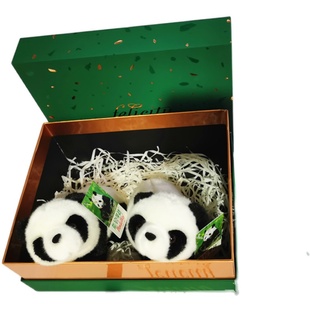 pandaway熊猫基地毛绒玩具仿真成都大熊猫公仔玩偶衣饰女生礼物