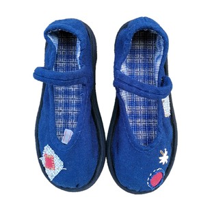 农村手工一带布鞋女纯手工方口鞋脚肥宽千层底大圆头一字扣手工鞋