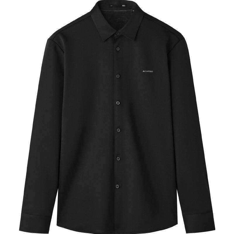 【加绒加厚】海澜之家轻商务光蓄热长袖保暖衬衫25秋冬新上衣男装