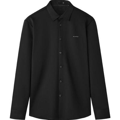 海澜之家翻领保暖加厚长袖衬衫