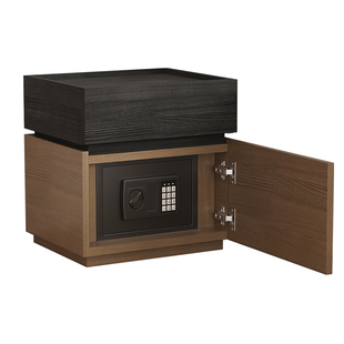 智能床头柜保险箱一体家用卧室2026热卖实木轻奢高级感床边收纳柜