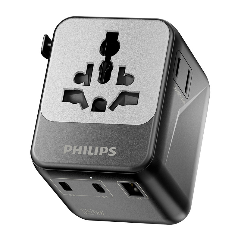 飞利浦转换插头旅行魔方插座全球通用英标欧标港版出差电源转换器