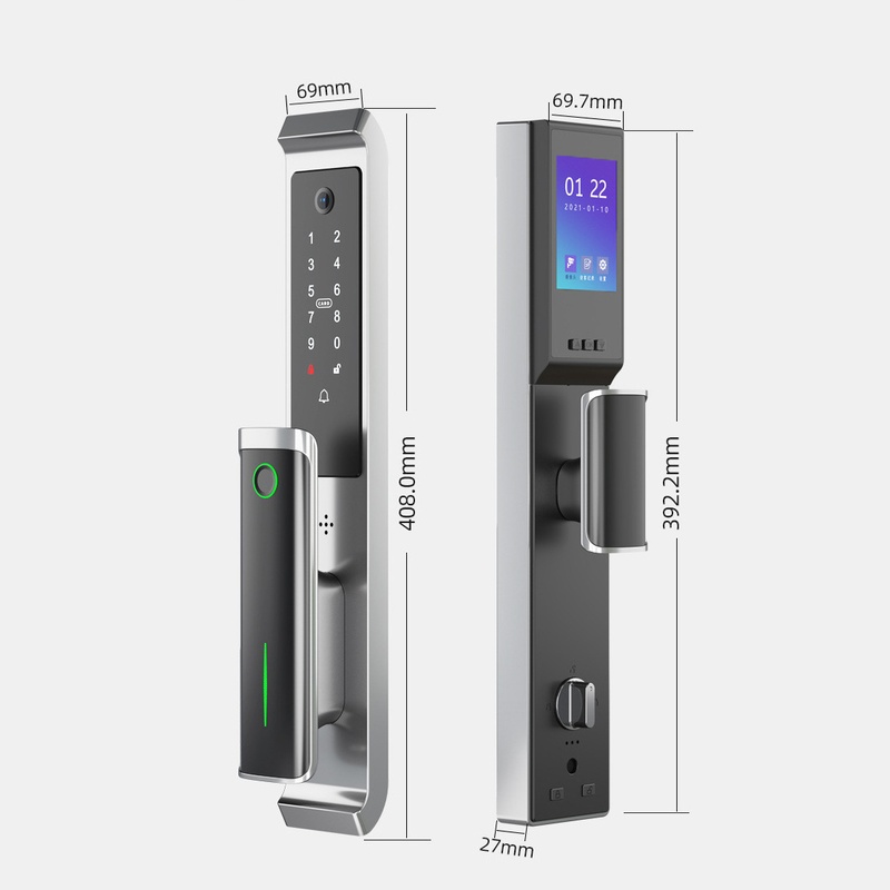 全自动可视猫眼智能指纹锁 家用防盗门锁手机远程通通电子密码锁