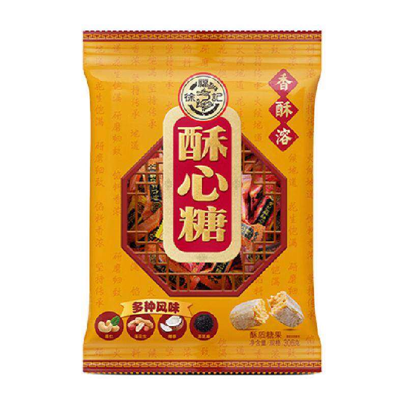 徐福记酥心糖306g黑芝麻花生酥