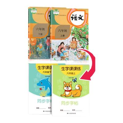六年级上册下册练字帖同步人教版