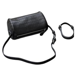 新款小众牛皮优质日韩包女时尚枕头包百搭大容量单肩斜挎包圆筒包