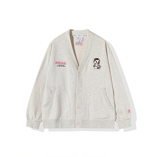 tokidoki斜插袋针织开衫外套男女款情侣春秋宽松休闲2024新款