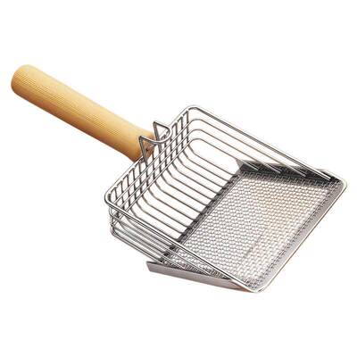 猫砂铲细孔不锈钢二合一大号铲