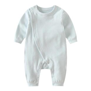 婴儿连体衣秋冬宝宝加厚双层护肚保暖内衣打底内穿贴身连体秋衣冬
