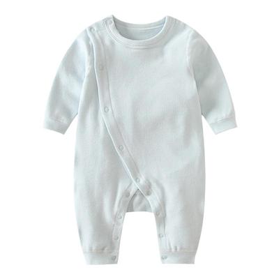 婴儿偏开双层舒绒棉连体衣