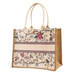 包包女包购物袋定制帆布包复古麻布包手提袋外出大拉链新款托特包