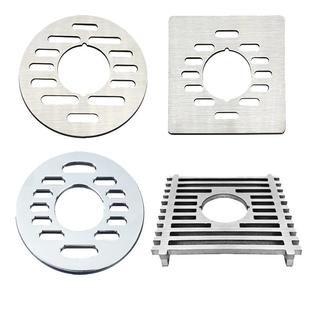 地漏盖中间带孔304不锈钢圆形盖卫生间下水道封闭洗衣机地漏盖板