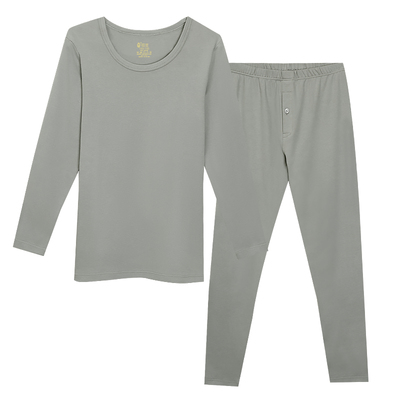 红豆男女士纯棉A类7A抑菌圆领抗静电含山茶花油保暖秋衣秋裤套装