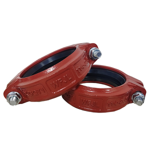 沟槽管件消防沟槽卡箍钢卡DN114沟槽式连接卡箍水管管件厂家直销