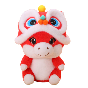 2026马年吉祥物醒狮马玩偶福字衣服生肖马招财马公仔新年礼品logo