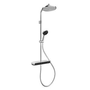 汉斯格雅恒温花洒柯洛梅达小欧置物台240方顶喷带下出水龙头智能