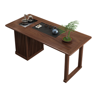 新中式老榆木茶台实木阳台茶桌2025新款客厅小型家用泡茶桌椅组合