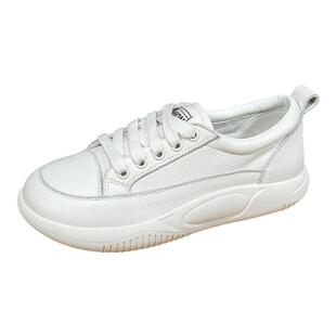 头层牛皮运动休闲女鞋2026春秋新款百搭平底女鞋软皮妈妈小白鞋