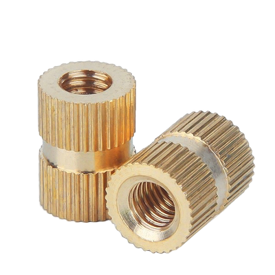 注塑铜螺母滚花铜嵌件花母通孔